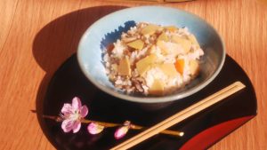 2020初掘り　たけのこ姫のタケノコごはん