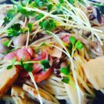 筍姫とキノコの和風ペペロンチーノ