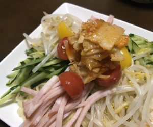 冷し中華の筍姫メンマのせ