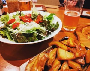 鶏と筍姫の照り焼き