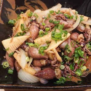 筍姫とホタルイカ炒め