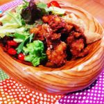 筍姫と鶏の唐揚げ