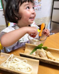 たけのこうどんでさっぱり！