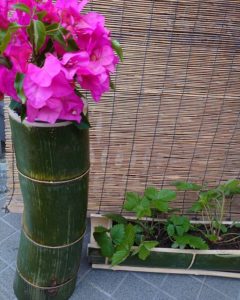 母の日の竹プランター