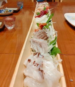 海の幸×竹「鯛の湯引き 竹器盛り」の作り方