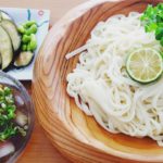夏のお野菜とスダチとうどん