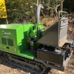 竹粉砕のチッパー見学