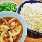 タケノコ汁つけ麺うどん