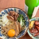 油そば　搾った柚子酢ぶっかけVer -柚子の酢の保存-