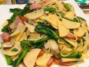 タケノコと菜の花で春パスタ♬