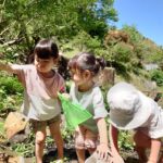 暑い時は竹林ふもとの里山で水あそび🧒🏻