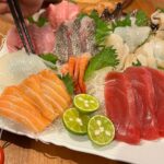 お誕生日の豪華なお刺身️にはスダチ！