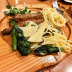 チョッピラスと菜の花のパスタ＆菜の花の肉巻き