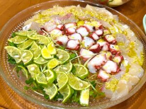 カルパッチョ＆カプレーゼで結婚10周年パーティー🥳