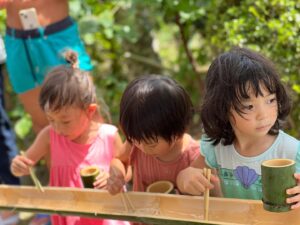 竹で流すやつ・器・お箸を作って『流しそうめん』