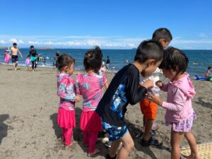 夏の思い出　海＆かき氷　