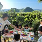お庭で食べるのが最高のアクティビティーな朝ご飯