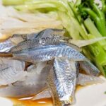 釣りたてのサヨリのお刺身